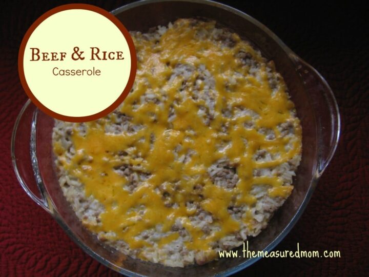 Image for Beef & Rice Casserole -- an easy main dish