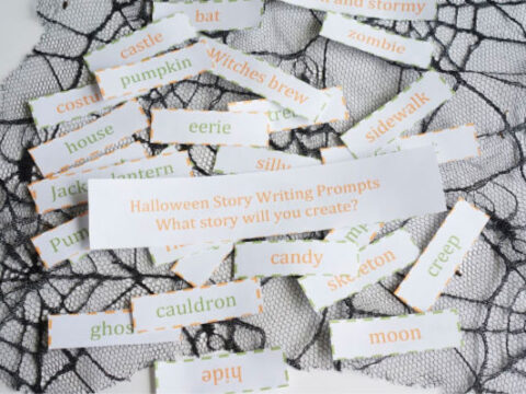 Image for Printable Halloween Story Writing Prompts for Kids