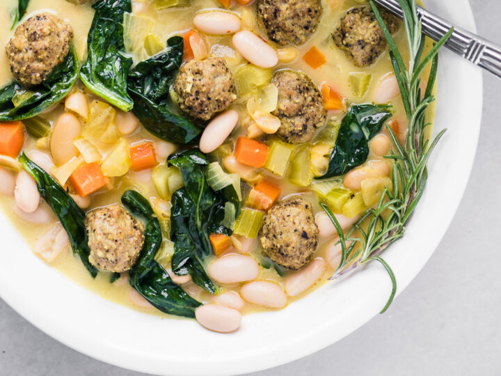 Image for Italian White Bean Soup with Sausage Meatballs