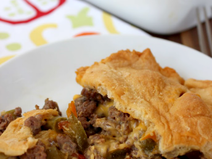 Image for “Philly Cheesesteak” Ground Beef Casserole
