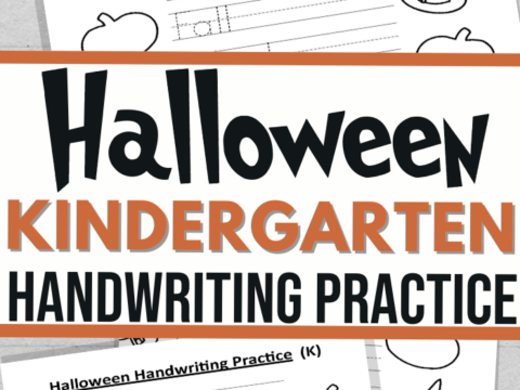 Two sheets titled Kindergarten Halloween Handwriting Practice offer delightful tracing activities. Featuring words like Pumpkin and Candy Corn, and images of witch hats, pumpkins, and candy corn, these sheets make handwriting practice a festive adventure for kids.