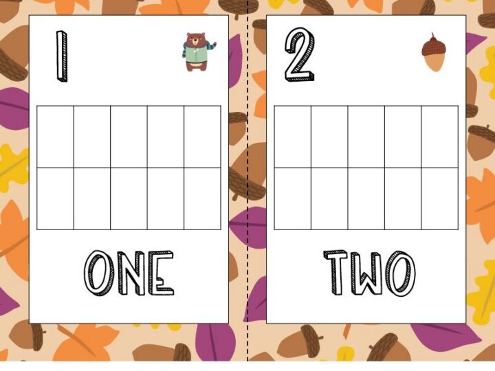 Image for Fall Counting Mats 1-10 Printable