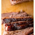 A pin with an image of barbecue beef with "30 Famous Kansas Recipes"