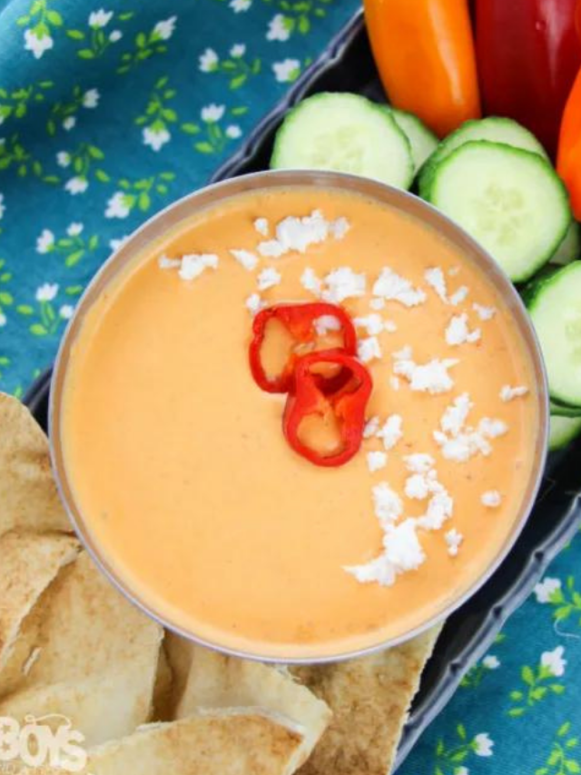 Super Simple Roasted Red Pepper Feta Dip Recipe Story