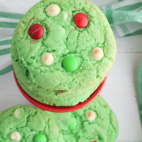 Cake Mix Christmas Monster Cookies Recipe