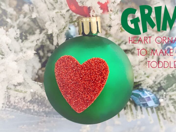 Image for Easy Grinch Heart Ornaments to Make with Toddlers