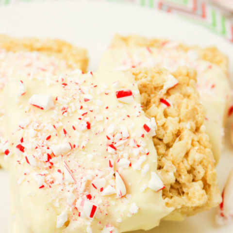 White Chocolate Peppermint Rice Krispies