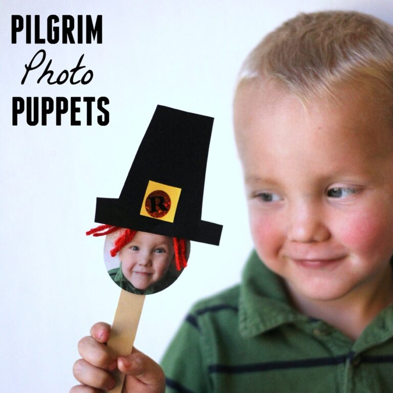 Pilgrim Photo Puppets for kids