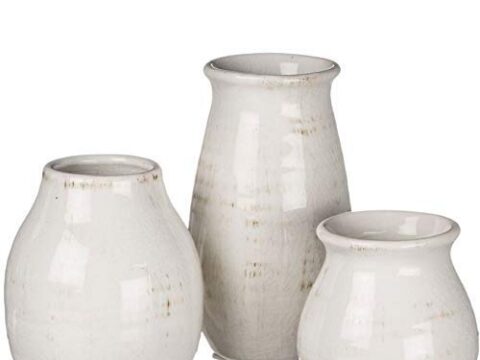 Image for Sullivans Ceramic Vase Set- 3 Small Vases, Rustic Home Décor