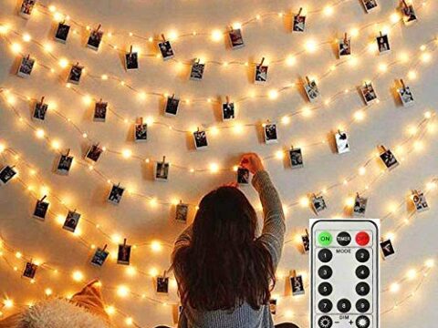 Image for Dimmable 50 Photo Clips String Lights