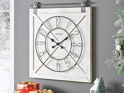 Image for FirsTime & Co. Farmstead Barn Door Wall Clock