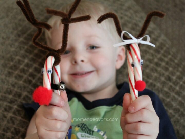 Image for Candy Cane Reindeer {Easy Kids Craft Ornament}