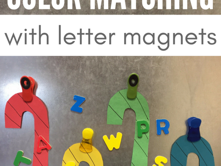 Image for Candy Cane Color Matching with Letter Magnets