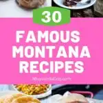 The feature pin with four famous Montana foods