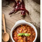 extra pin with an image of chili for famous Nebraska recipes