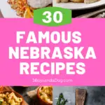 feature pin with four images for famous Nebraska recipes