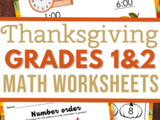 Image for Grades 1 and 2 Thanksgiving Math Printables