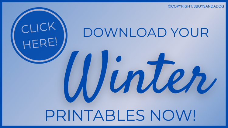 download winter printable button