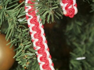 Image for Parachute Cord (Paracord) Candy Cane Christmas Ornaments