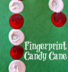 Image for Easy Fingerprint Candy Cane Christmas Craft For Kids
