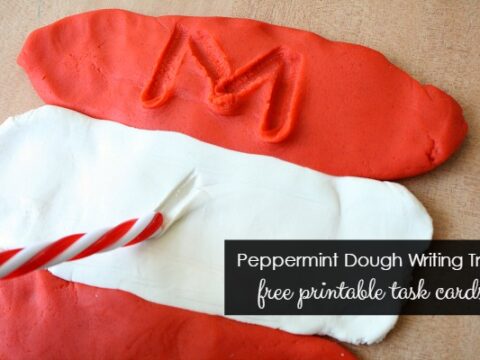 Image for Candy Cane Play Dough Writing Tray