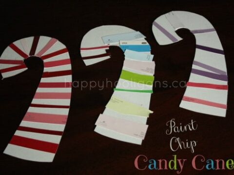 Image for Paint Chip Candy Cane Craft for Preschoolers