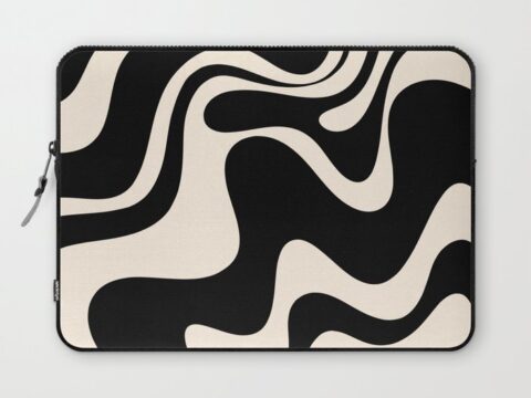 Image for Retro Liquid Swirl Abstract Laptop Sleeve
