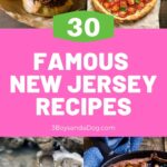 feature pin for famous New Jersey recipes with four images of foods