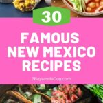 feature pin with four images for famous New Mexico recipes