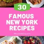 feature pin with four images for famous New York recipes