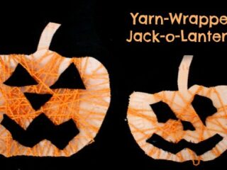 Image for Yarn-Wrapped Paper Plate Jack-o-Lantern Craft for Halloween – Danya Banya