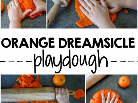 Image for How to Make Orange Dreamsicle Playdough