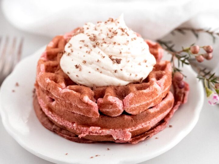Image for Keto Red Velvet Chaffle Waffle Recipe