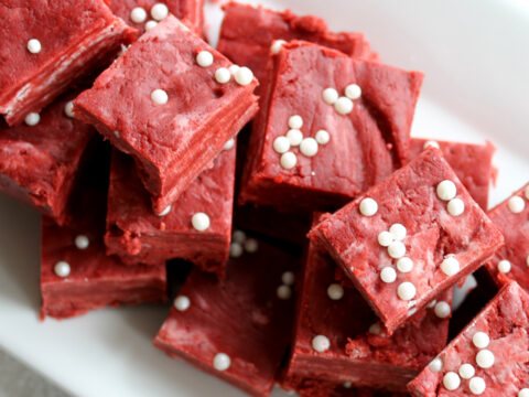Image for Red Velvet Fudge Recipe (make in minutes!)