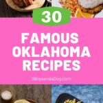 feature pin of famous Oklahoma recipes with four images