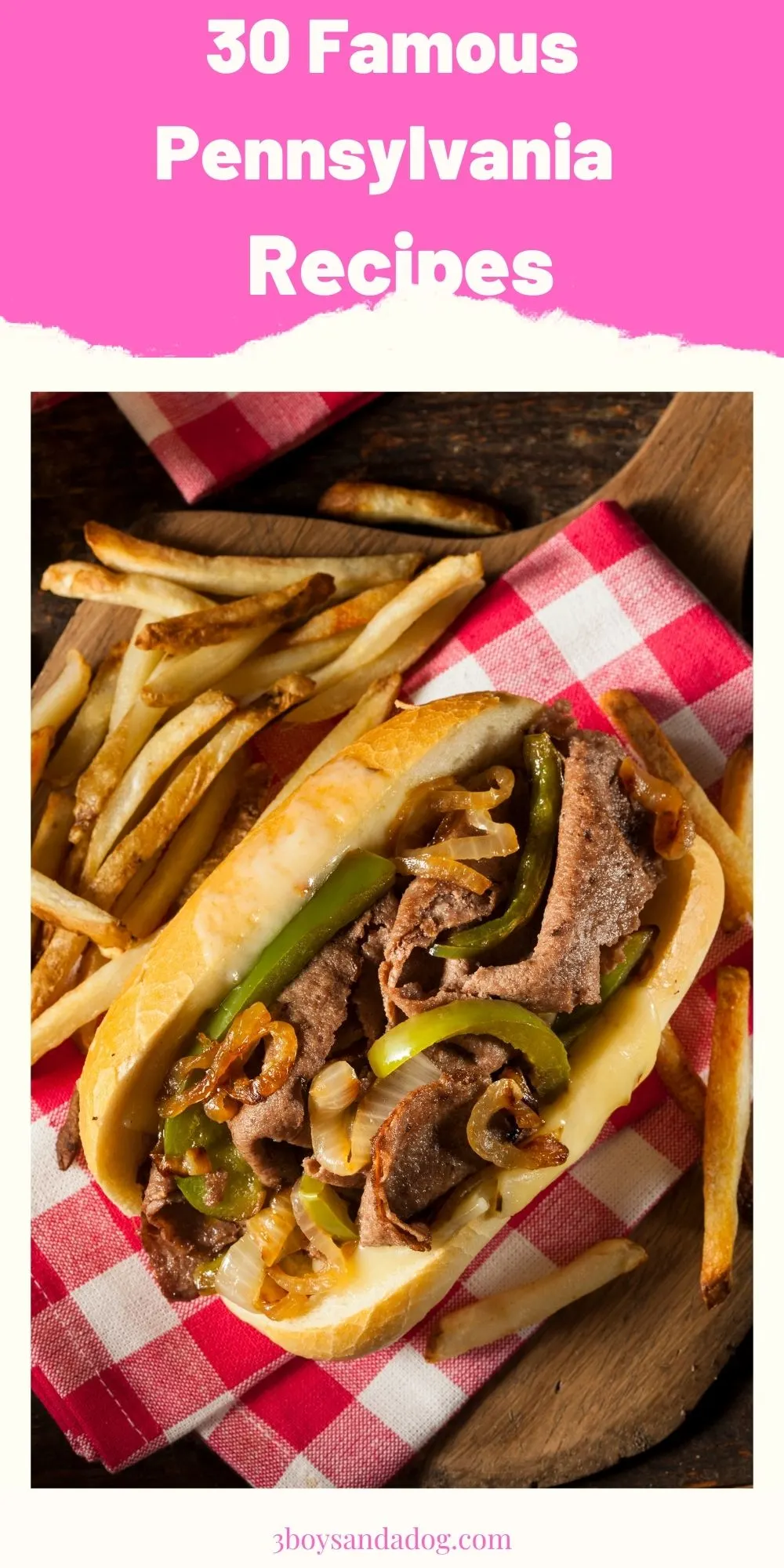 extra pin with an image of a Philly cheesesteak sandwich