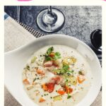 extra pin with image of clam chowder for famous Rhode Island recipes