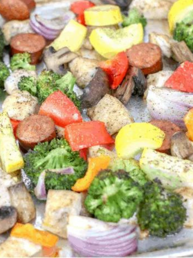 Simple Chicken and Sausage Sheet Pan Dinner Story