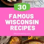 feature pin with four images for famous Wisconsin recipes