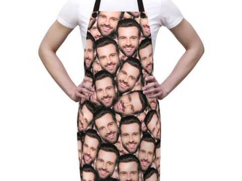 Image for Personalized Faces Apron Custom Photo Apron for Women 