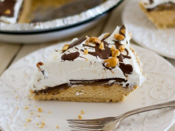 Image for No-Bake Peanut Butter Caramel Cheesecake Pie