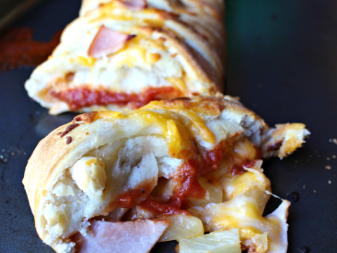 Image for Hawaiian Pizza Braid Recipe (Pineapple & Canadian Bacon)