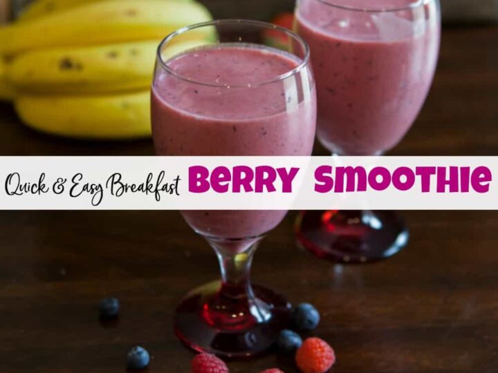 Image for Quick & Healthy Breakfast Berry Smoothie with Protein