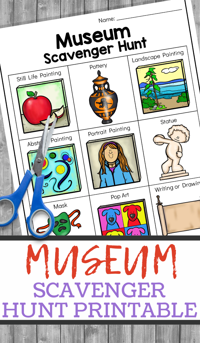 Museum Scavenger Hunt Printable 3 Boys and a Dog