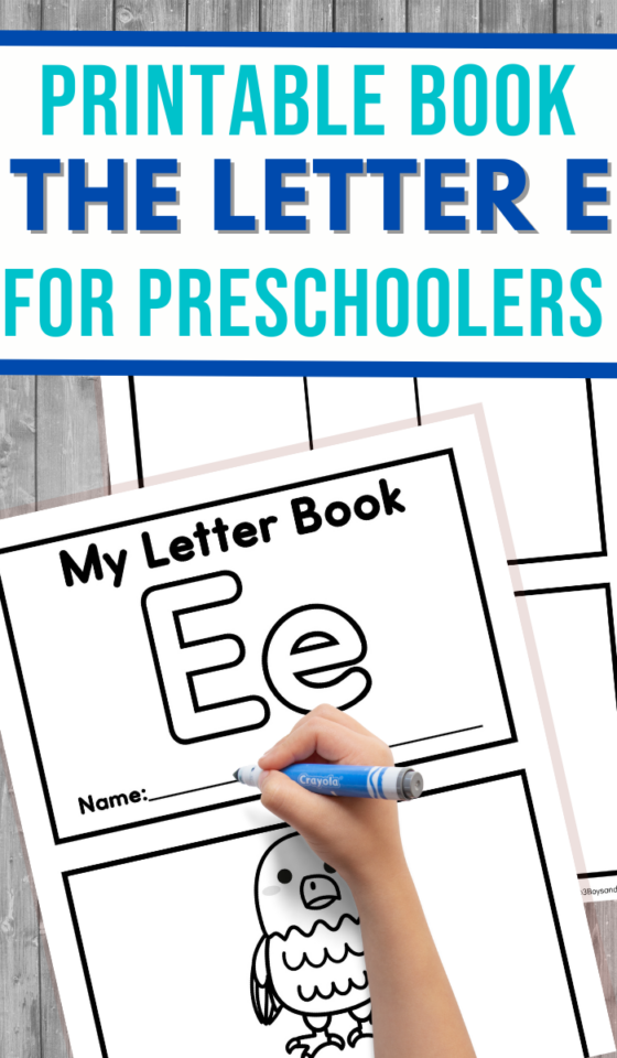 Letter E Printable Book - 3 Boys and a Dog