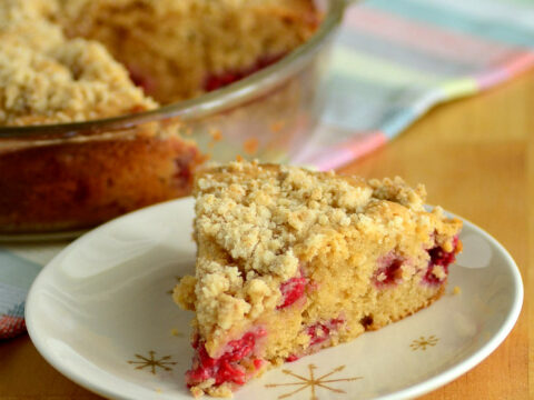 Image for Peanut Butter Coffee Cake with Raspberries