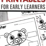 pin image that reads otter activity printables for early learners