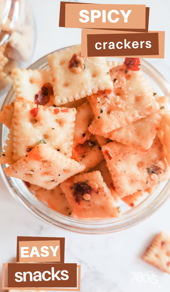 spicy crackers easy snacks with a bowlful of crackers 