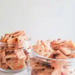 jar filled with baked crackers