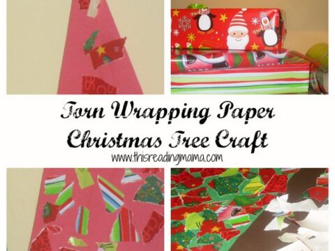 Image for Torn Wrapping Paper Christmas Trees